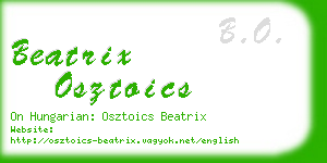 beatrix osztoics business card